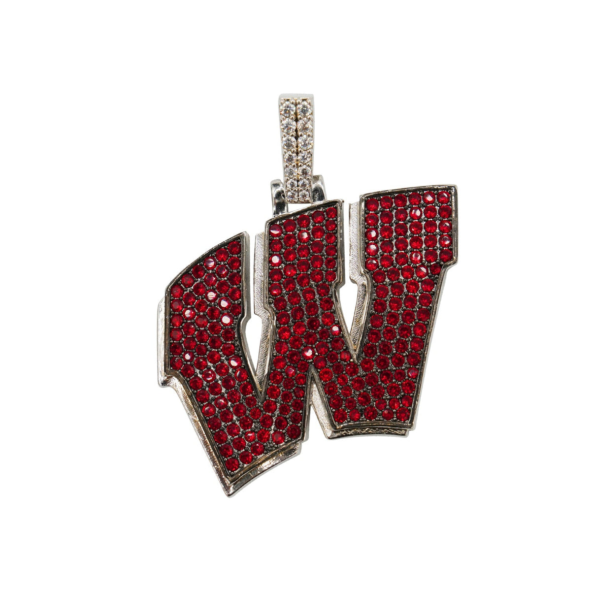 Wisconsin Badgers Logo in White Gold
