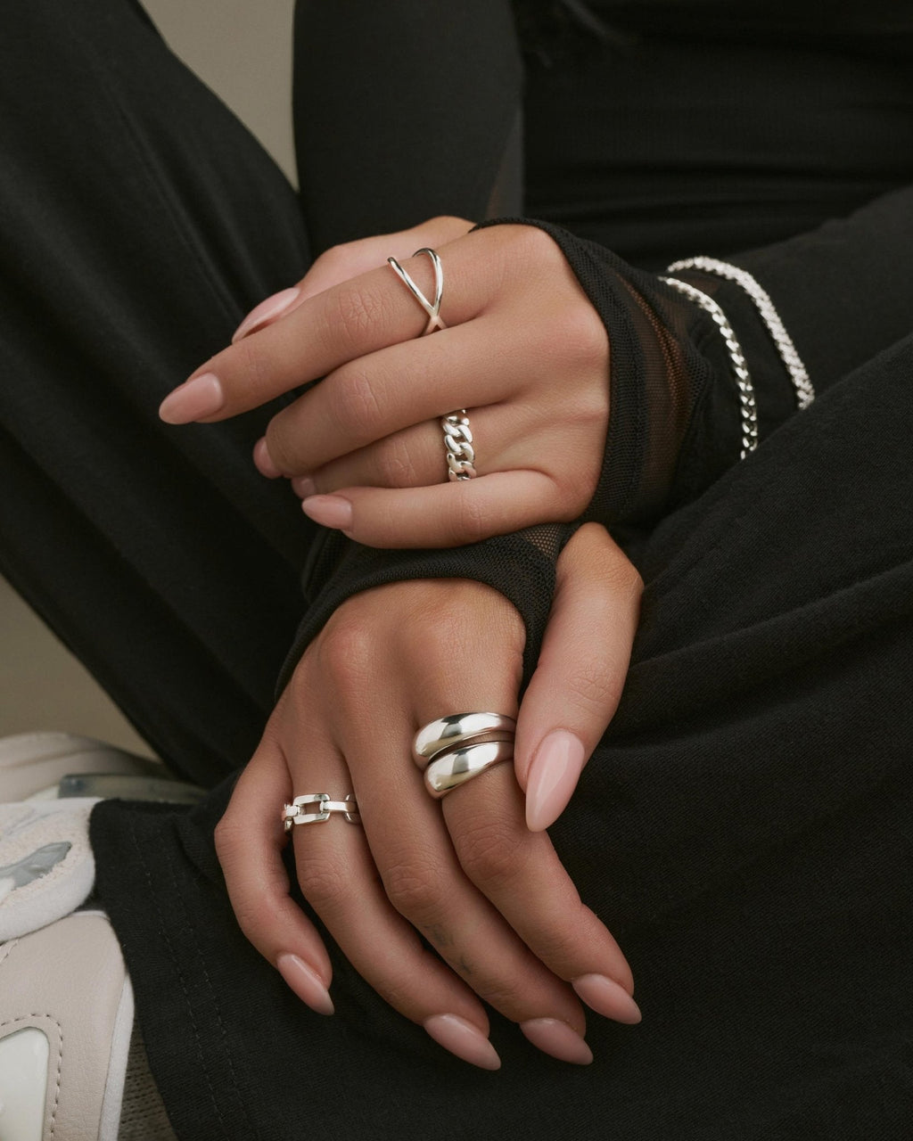 Women's Paperclip Ring Silver