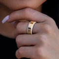Diamond Edge Ring in Yellow Gold