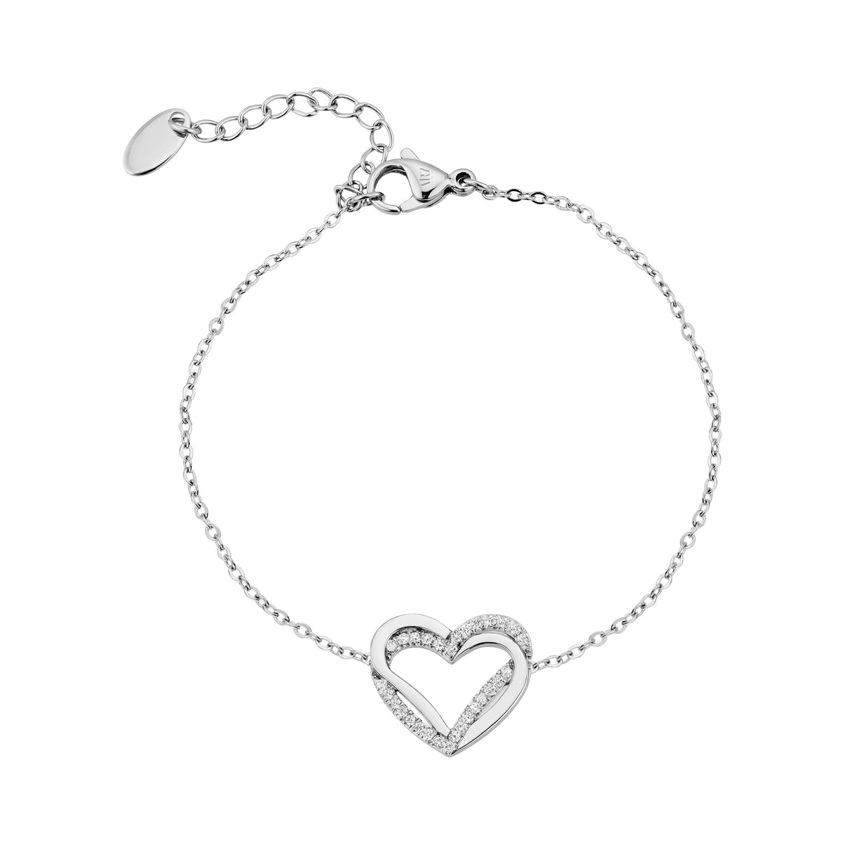 Double Heart Sparkle Bracelet