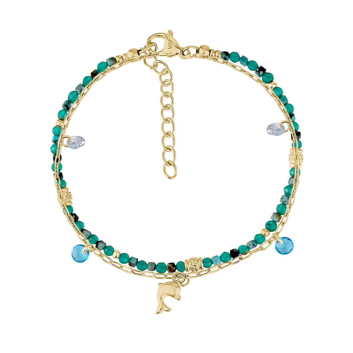 Dolphin Glass Bead Bracelet