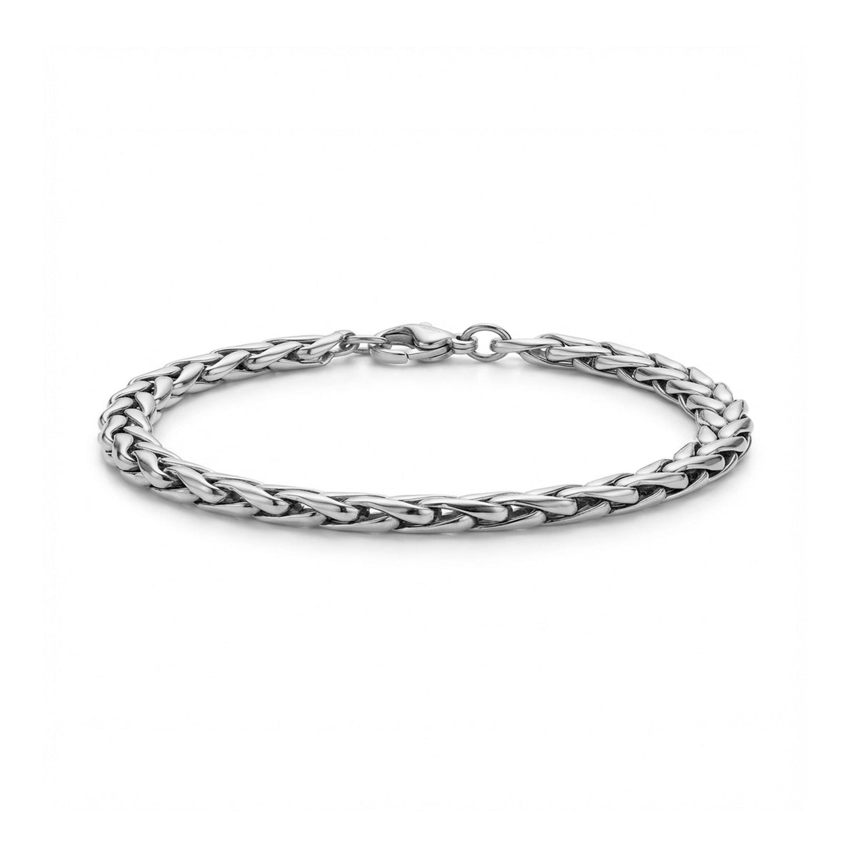 Interlaced Link Steel Bracelet