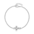 Minimal Diamond Cut Cross Bracelet