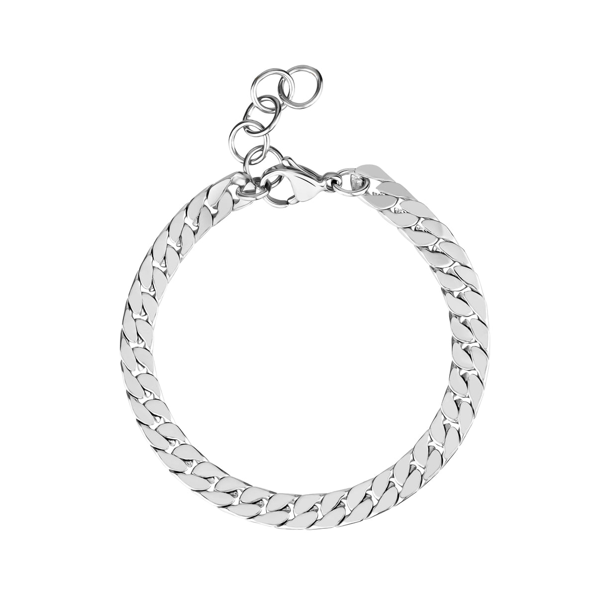 Bold Flat Curb Chain Bracelet