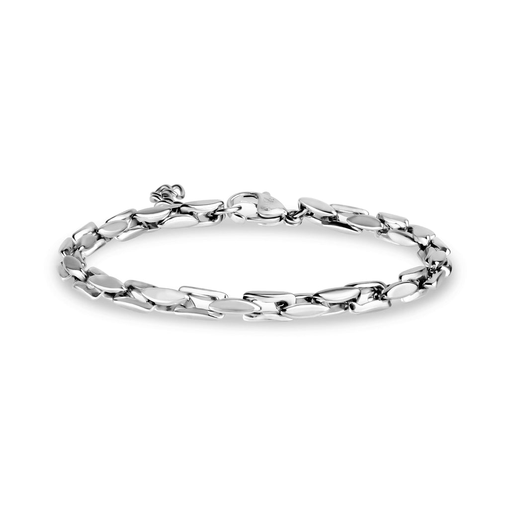 Sleek Rectangular Link Bracelet