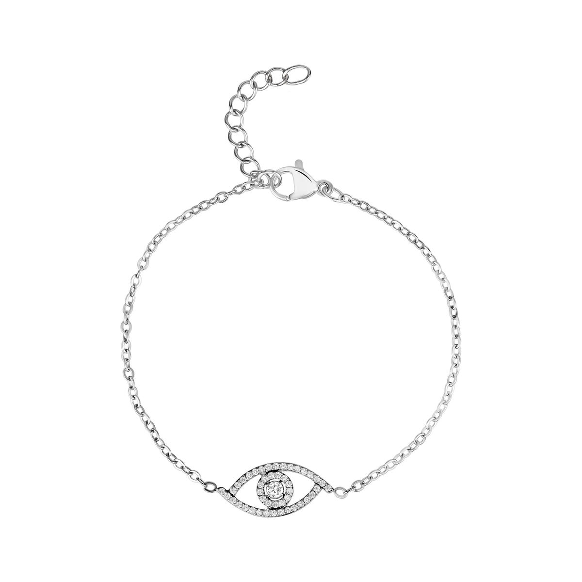 Stone-Set Protective Evil Eye Bracelet