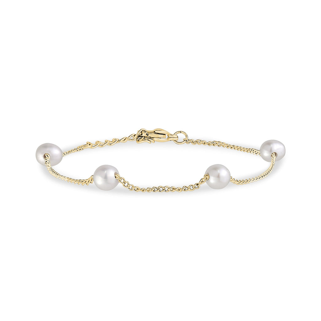 Minimalist Pearl Station Bracelet