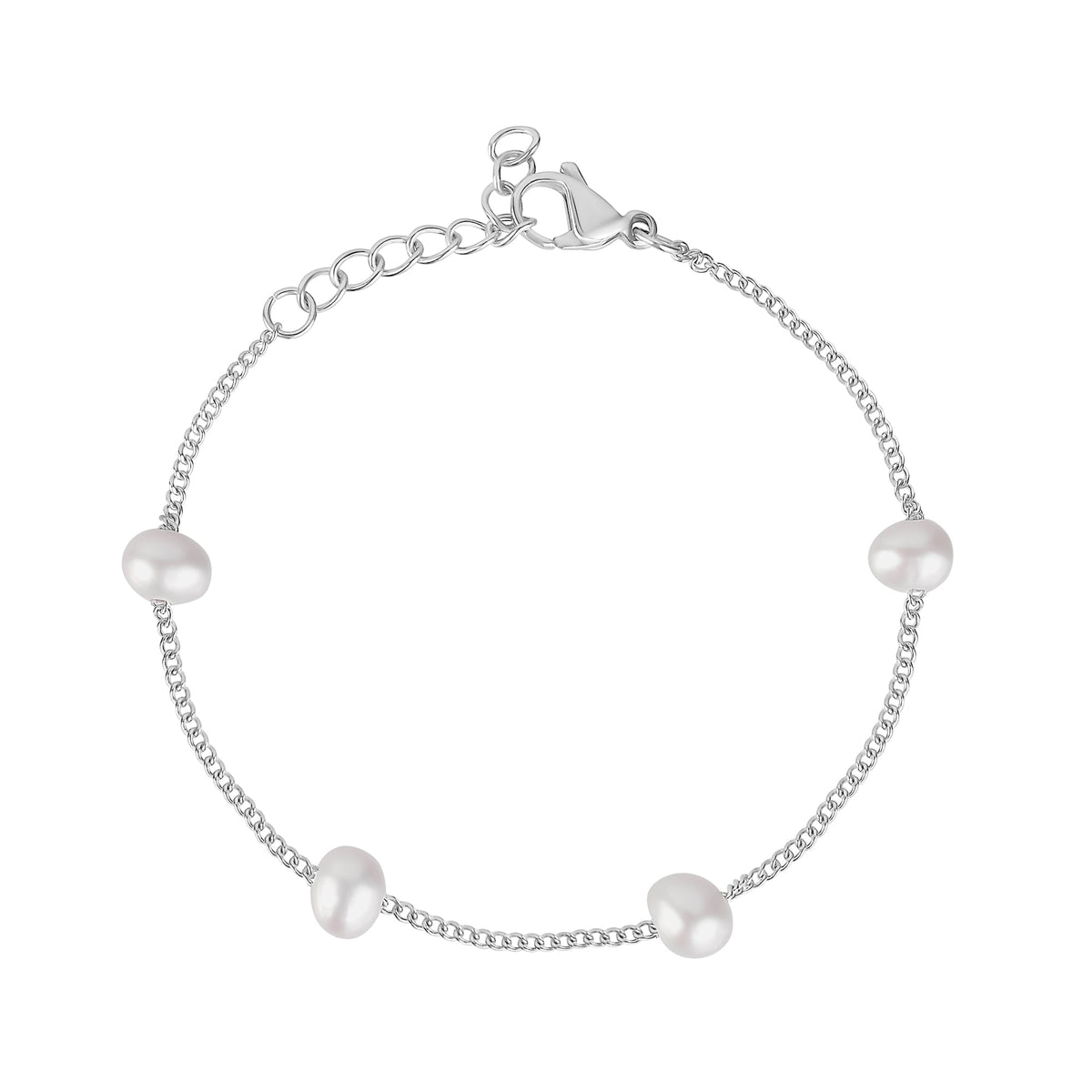 Minimalist Pearl Station Bracelet