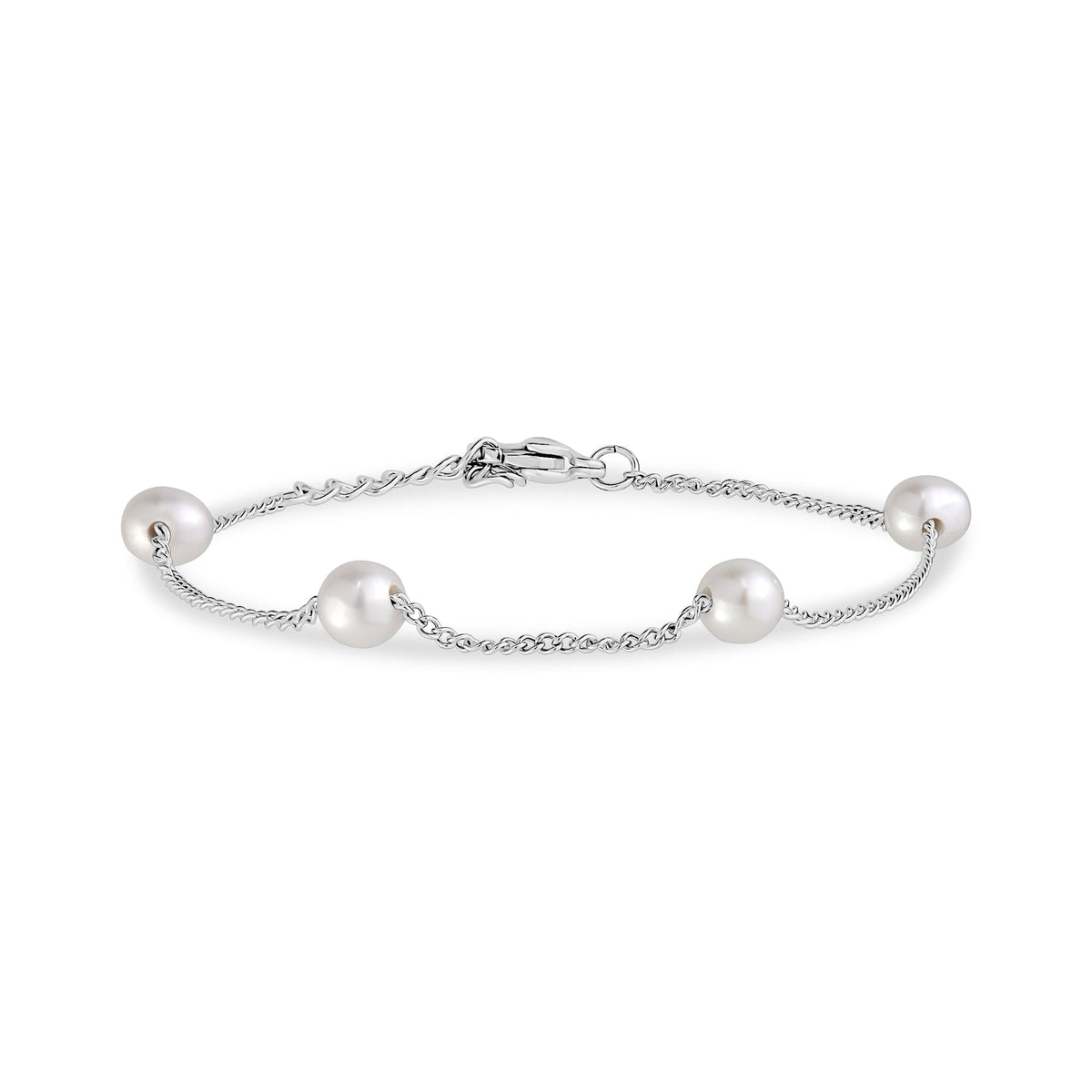 Minimalist Pearl Station Bracelet