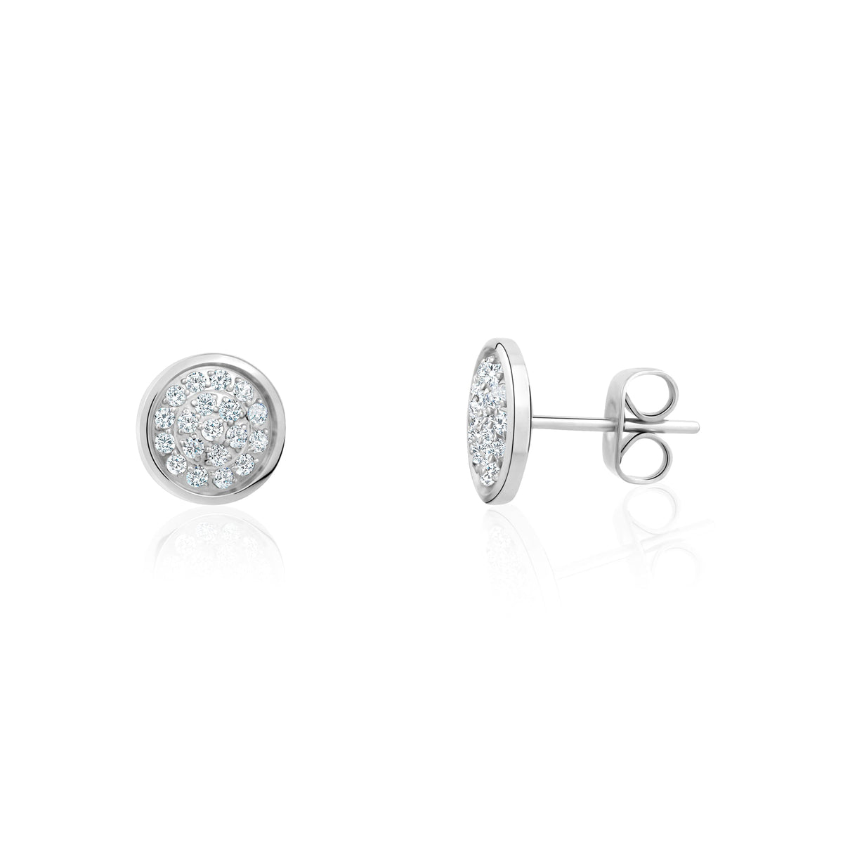 Stone-Set Rounds Studs | 9MM