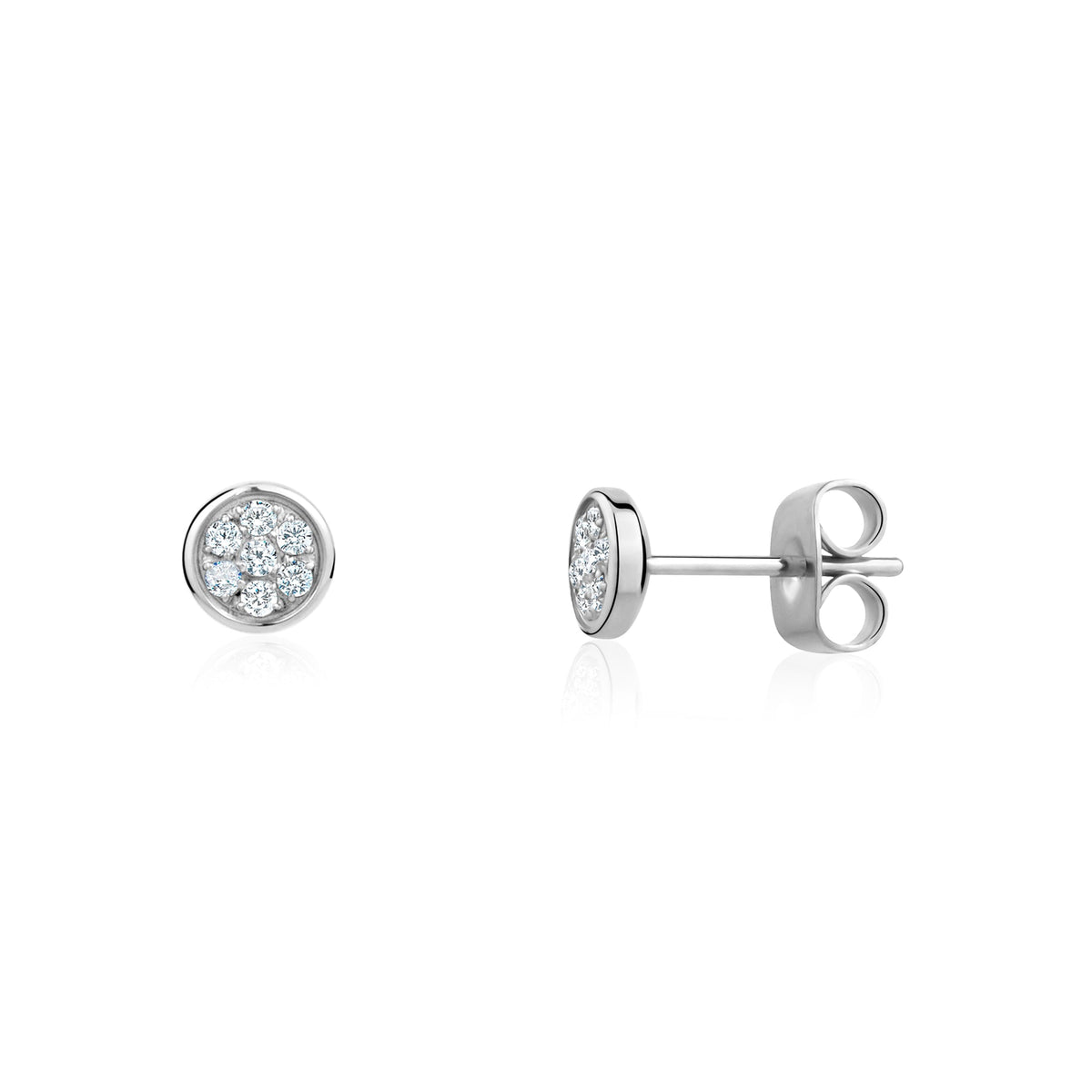 Stone-Set Rounds Studs | 6MM