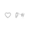 Pavé Open Heart Studs