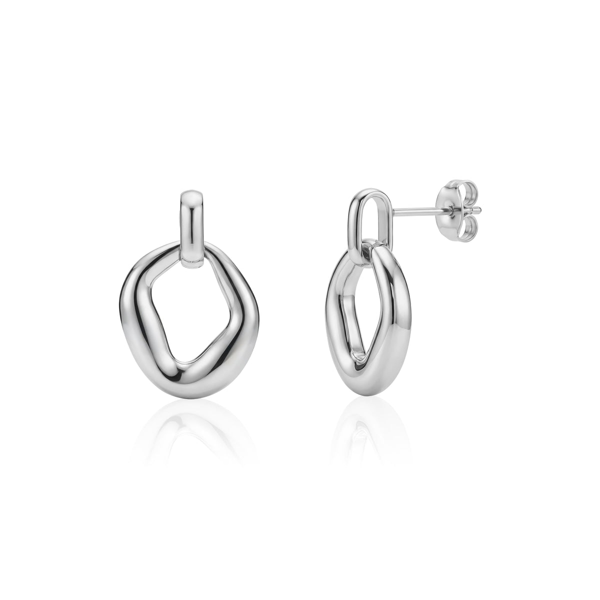 Sculpted Loop Drop Earrings