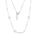Circle and Disk Chain Necklace