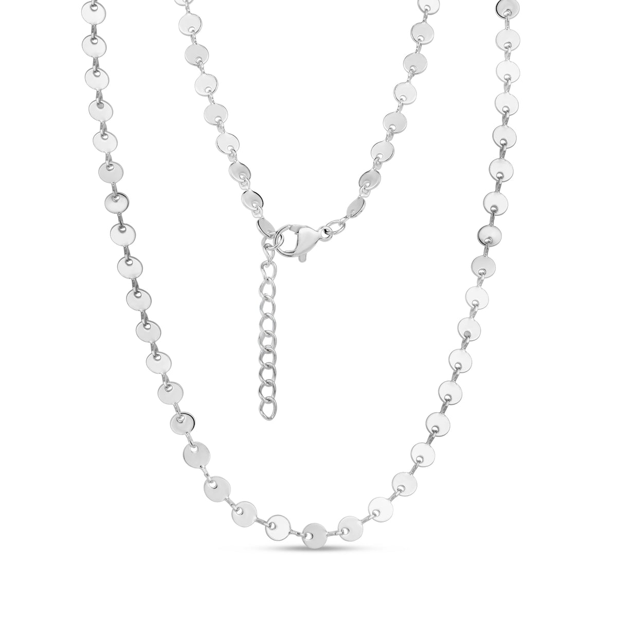 Polished Disc Chain Necklace