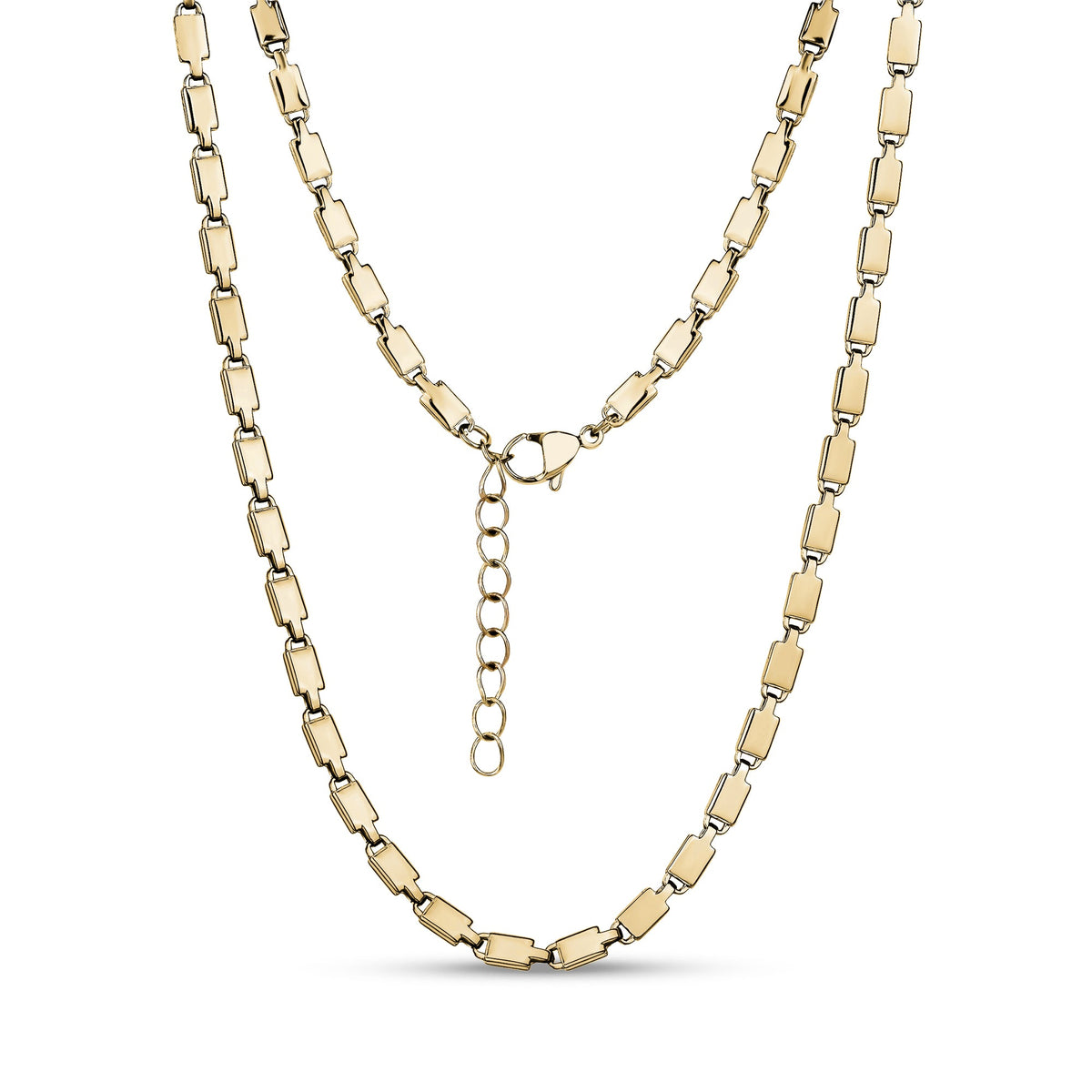 Polished Tile Link Necklace