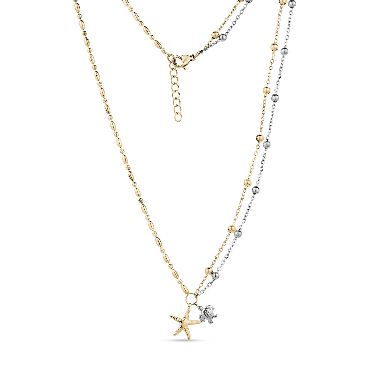 Starfish Duo Charm Necklace
