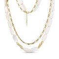 Mother of Pearl Bar Link Necklace