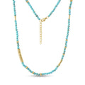 Gold Turquoise Beaded Necklace