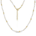 Shell Pearl and Gold Bead Necklace