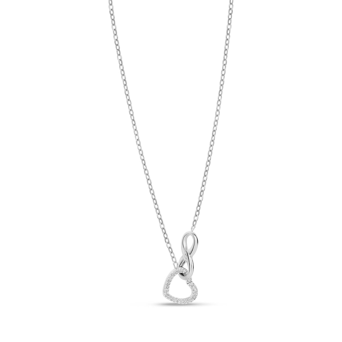 Infinity Heart Pendant Necklace