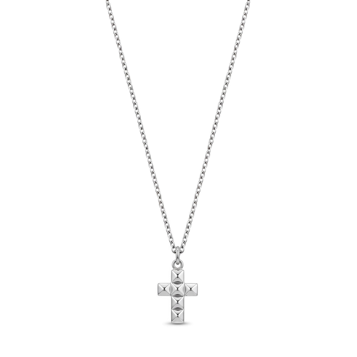 Mini Diamond Cut Cross Pendant