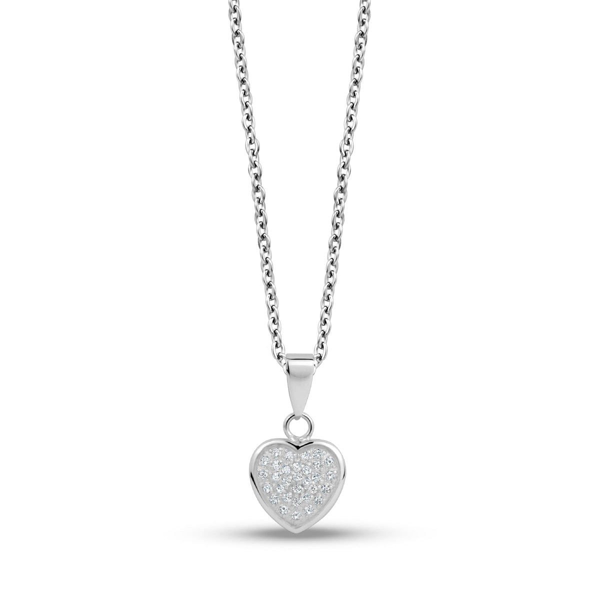 Stone-Set Heart Pendant