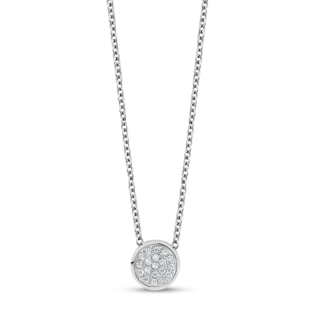 Stone-Set Round Pendant
