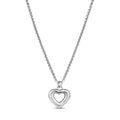 Modern Silhouette Heart Pendant