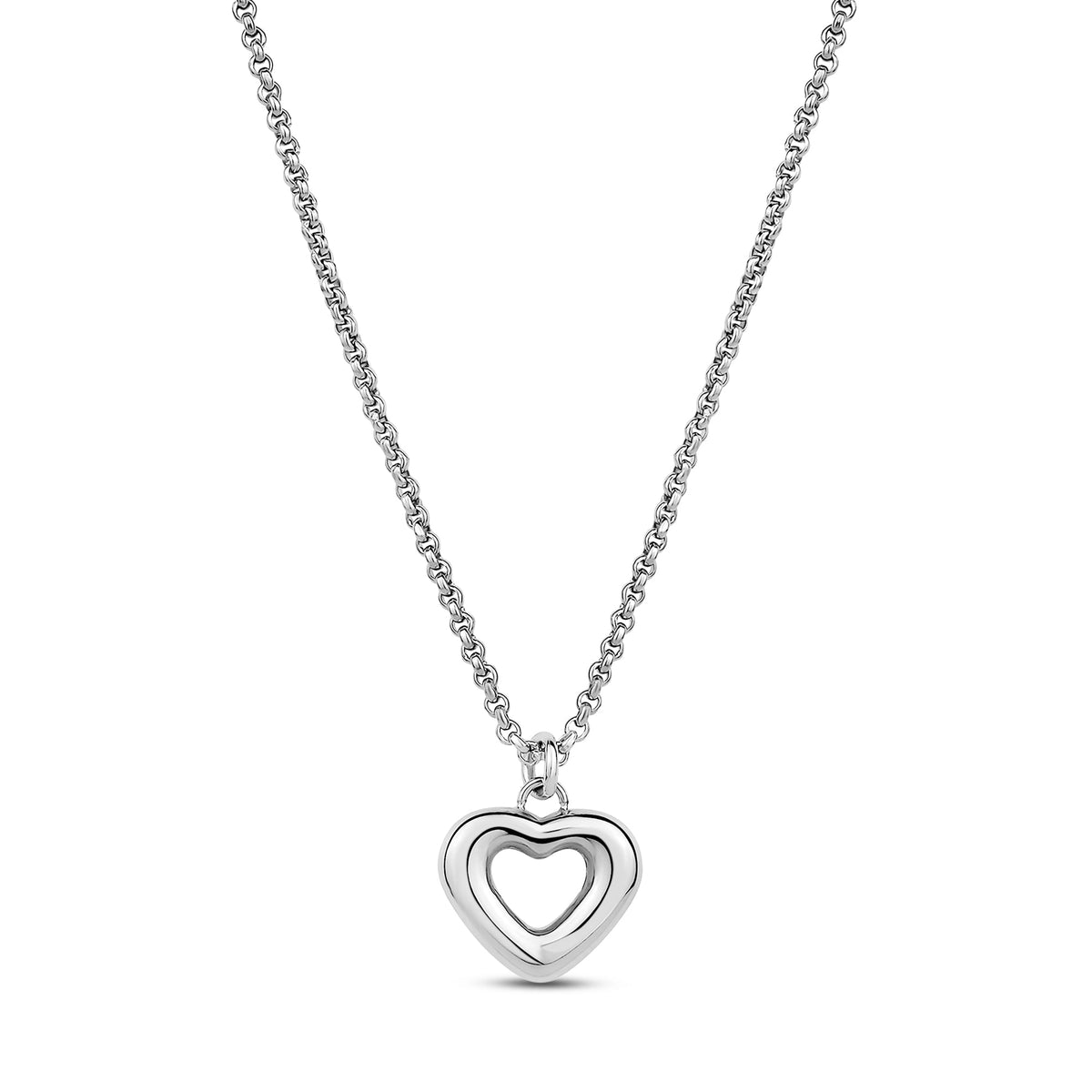 Modern Silhouette Heart Pendant