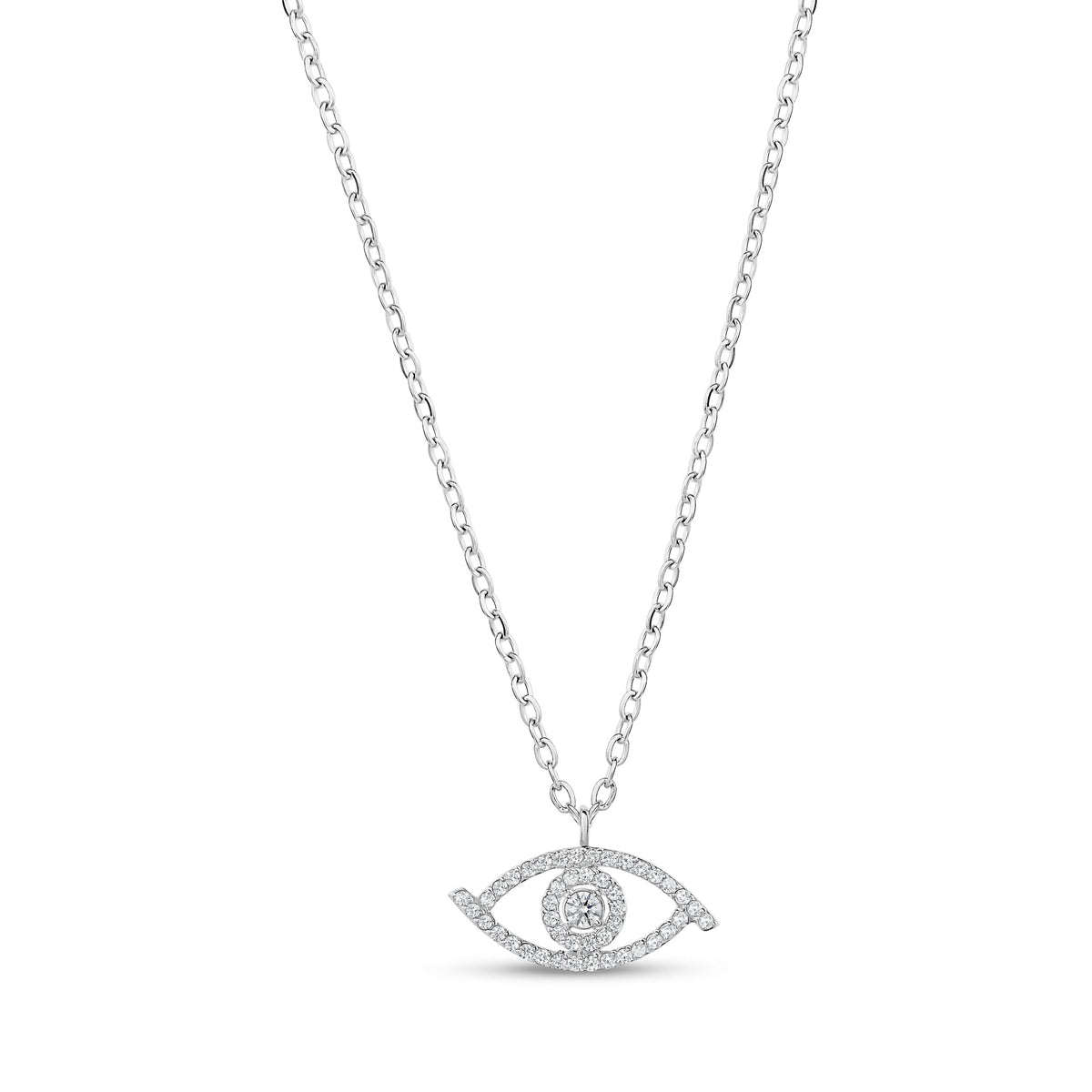 Stone-Set Protective Evil Eye Pendant