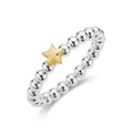 Beaded Gold Star Ring