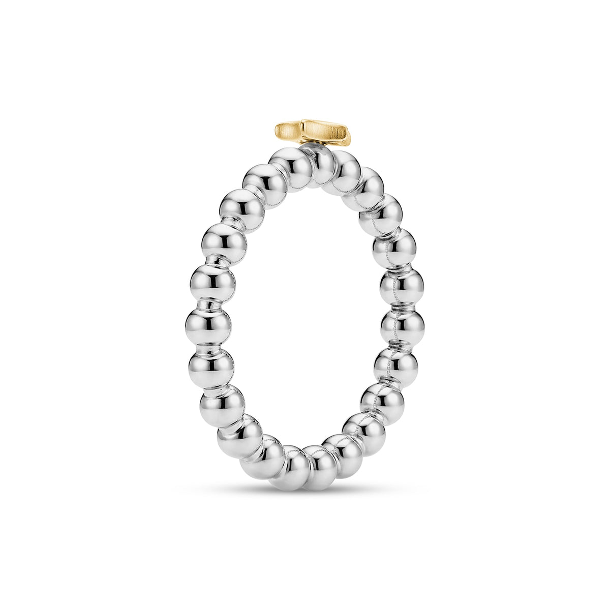 Beaded Gold Star Ring