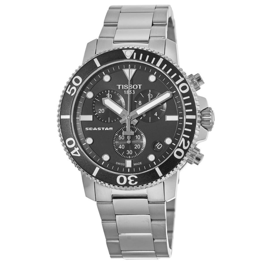 Tissot Seastar 1000 Chronograph Black Dial Stainless Steel Men's Watch T120.417.11.051.00