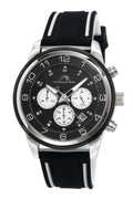 Arthur Men's Chronograph Black Silicone Watch