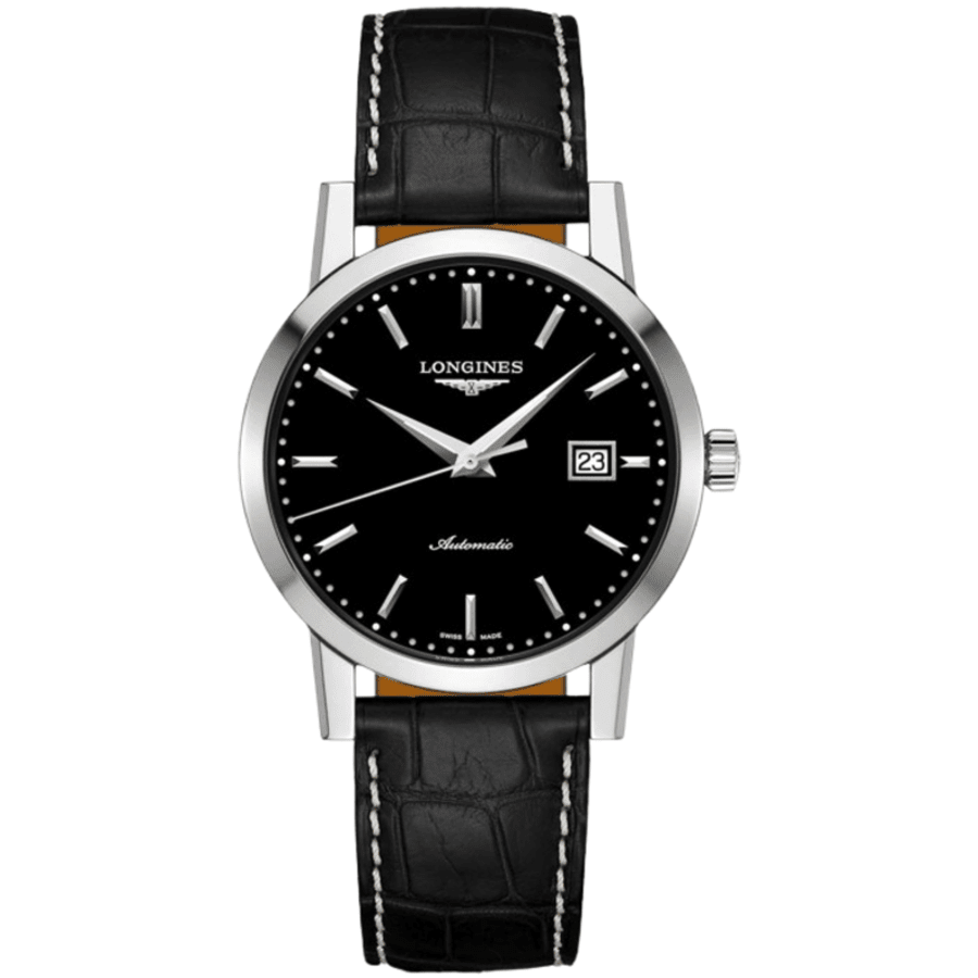 Longines The Longines 1832 Classic Automatic Black Dial Leather Strap Men's Watch L4.825.4.52.0