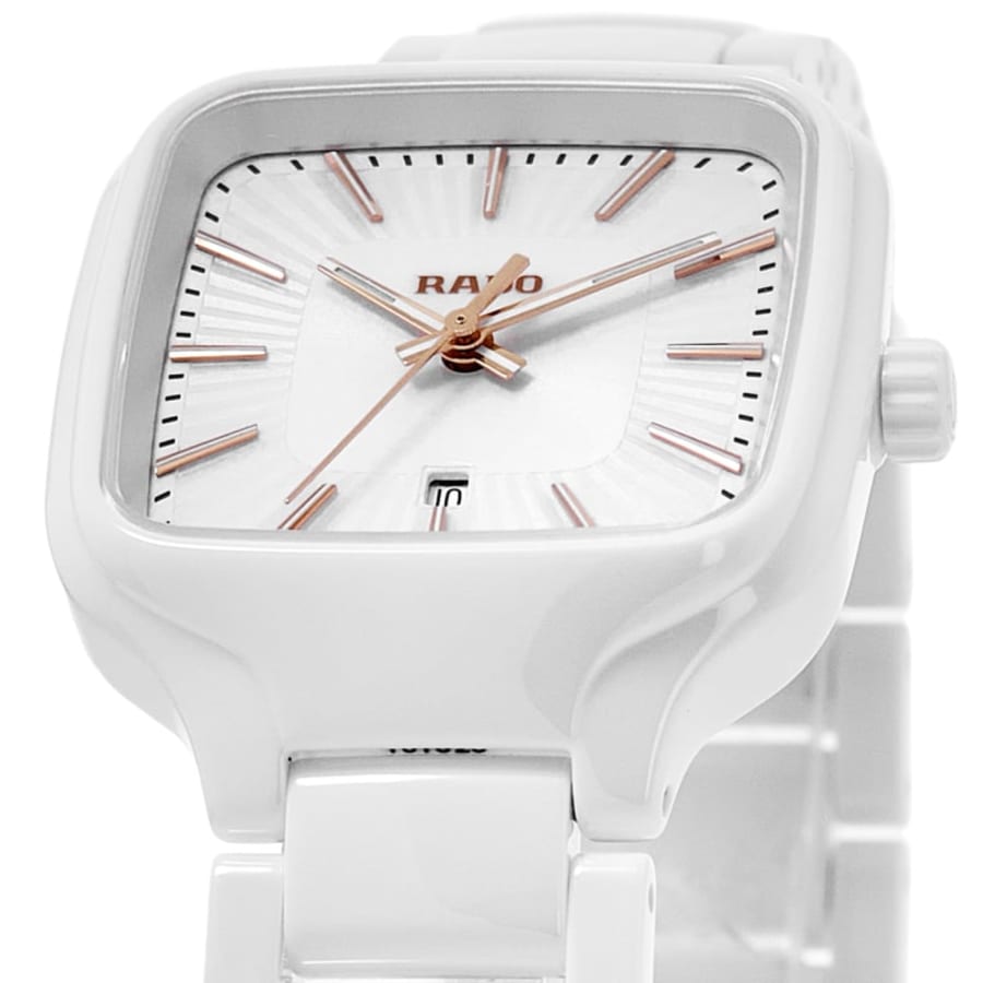 Rado TRUE Square White Dial Ceramic Women's Watch R27072012