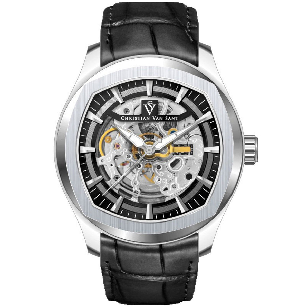 Christian Van Sant Men's Romeo Black Dial Watch