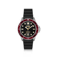 Troper black-dial watch with silicone strap