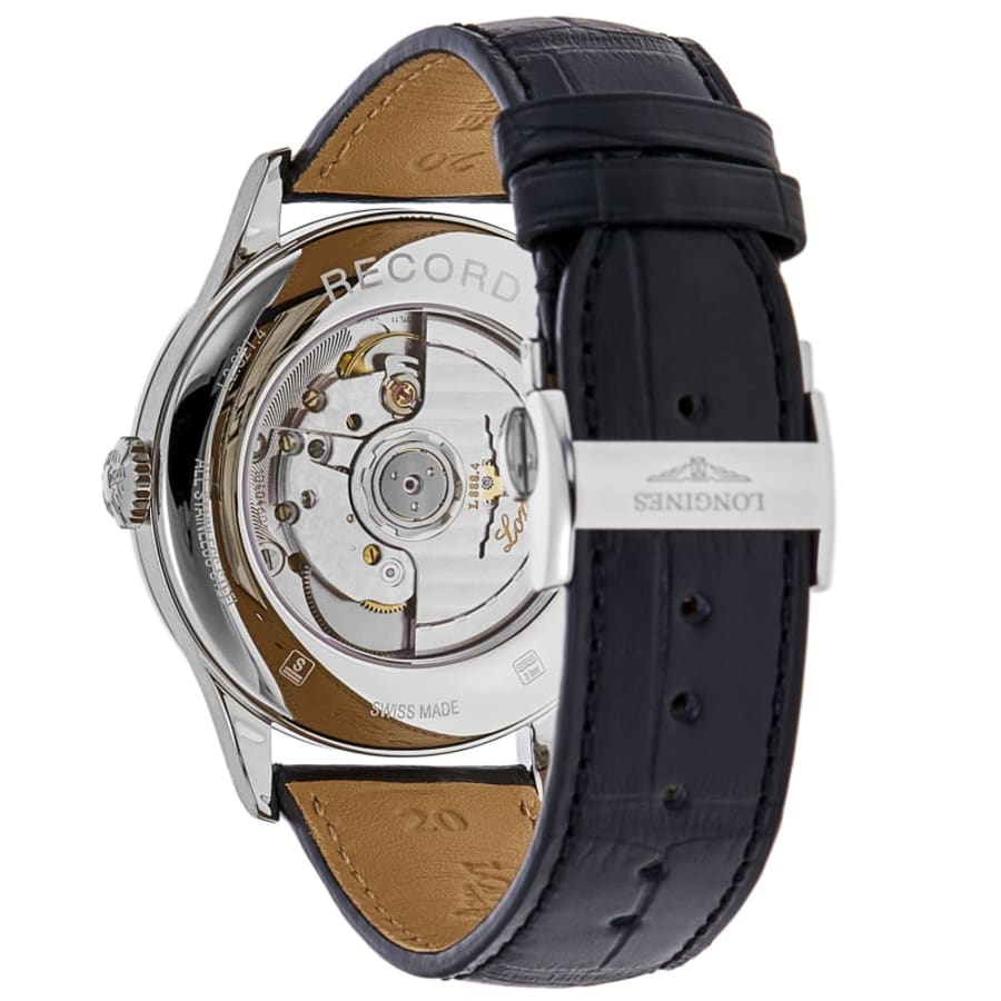 Longines Automatic Silver Dial Leather Strap Men's Watch L2.821.4.18.2