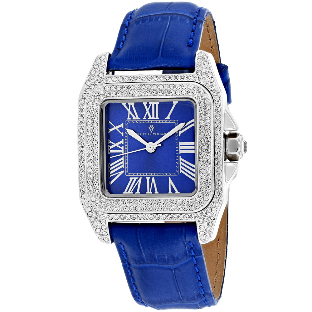 Christian Van Sant Women's Radieuse Blue Rectangle 41mm