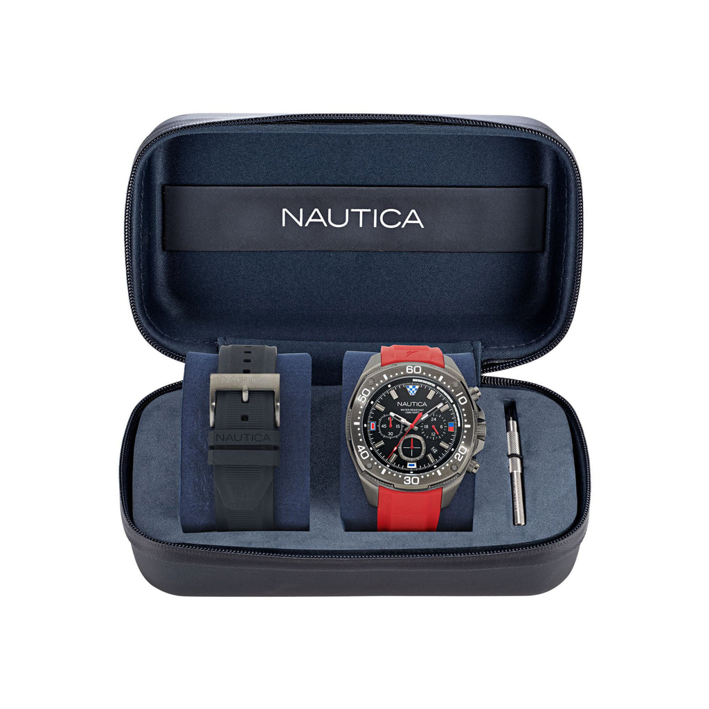 Nautica Nct Blue Sail Chronograph Silicone Watch