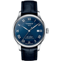 Tissot Le Locle Powermatic 80 Automatic Blue Dial Leather Strap Men's Watch T006.407.16.043.00