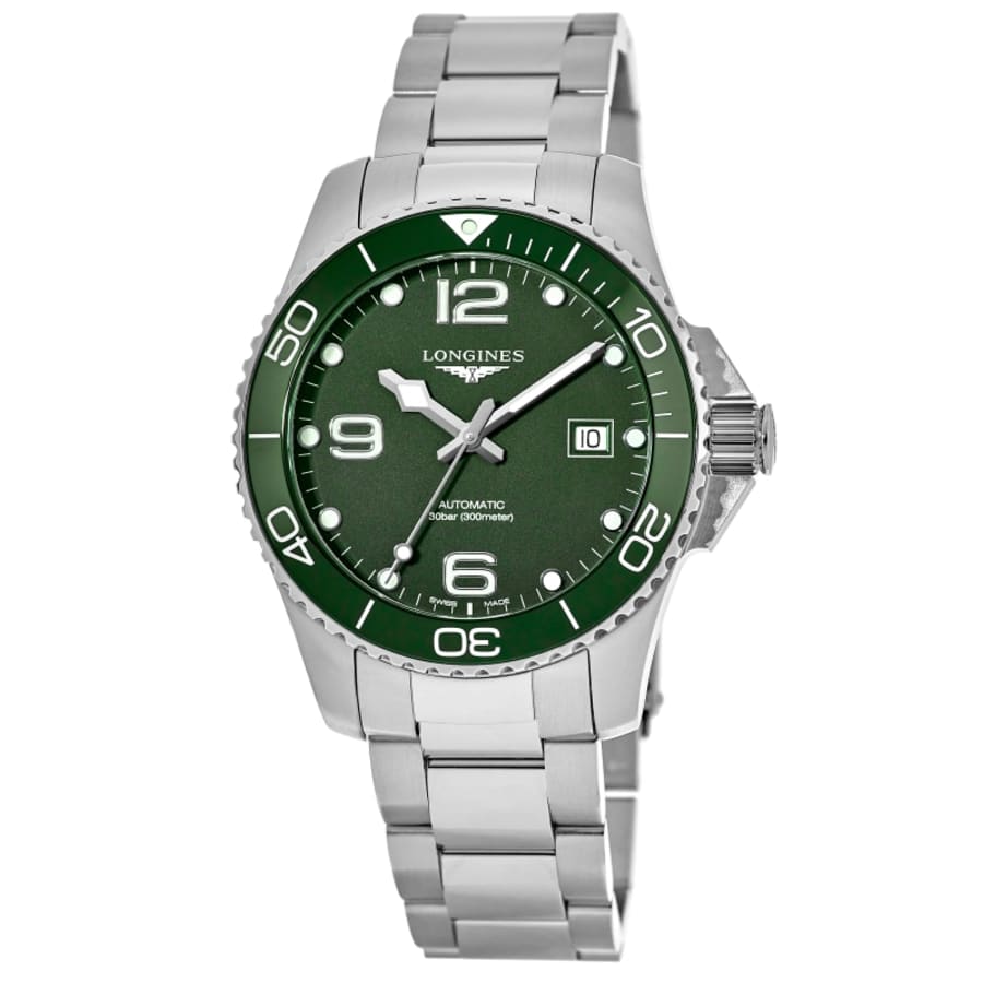 Longines HydroConquest Automatic Green Dial Steel Men's Watch L3.781.4.06.6