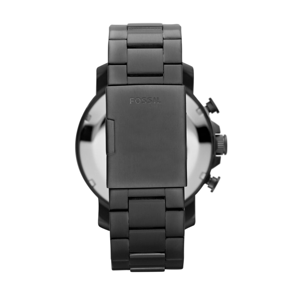 Fossil Men's Nate 50mm Chronograph, Smoke Stainless Steel Watch