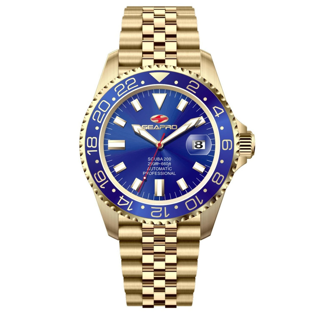 Seapro Men's Grand Meridian Blue Dial Watch
