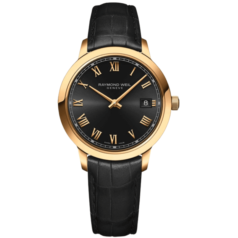 Raymond Weil Toccata Black Dial Leather Strap Women's Watch 5385-PC-00208