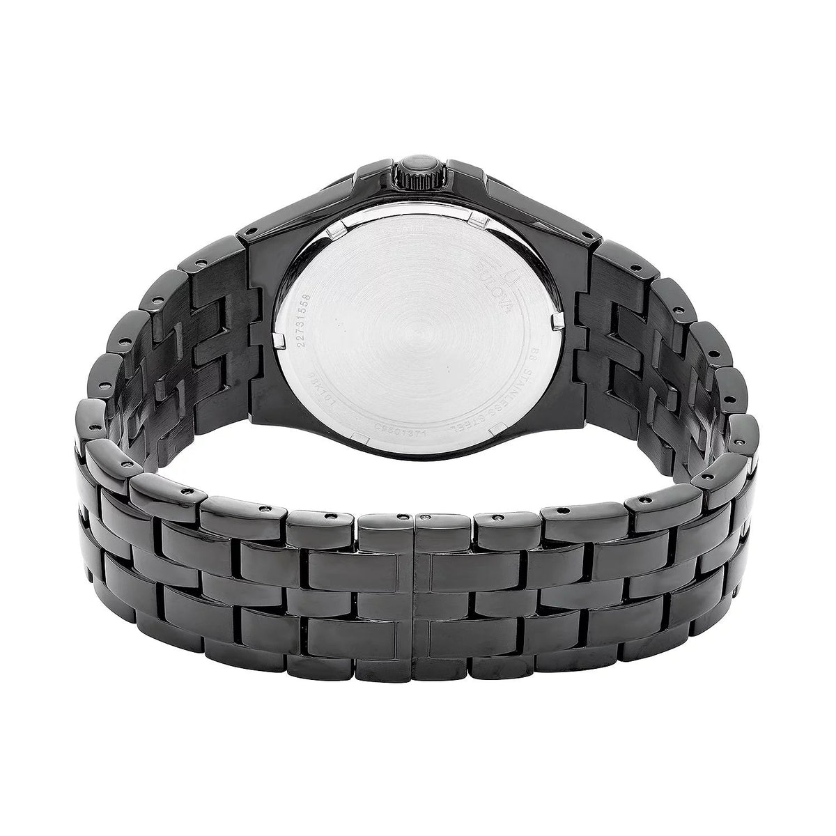Bulova Crystal Black Dial Mens Watch