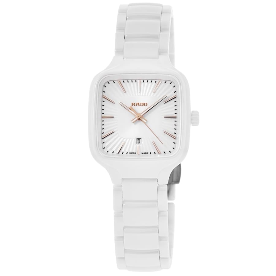 Rado TRUE Square White Dial Ceramic Women's Watch R27072012