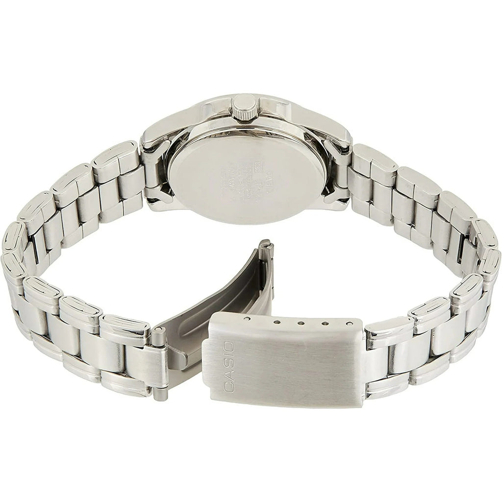 Casio Women’s Silver Stainless Steel Analog Watch with White Dial - LTP-1215A-7B2